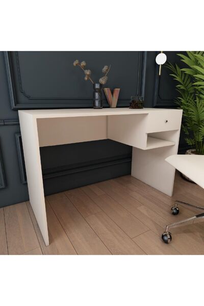 Bimossa S7140 Berlin Çalışma Masası Beyaz Ders Bilgisayar Ofis Masası Çekmece...
