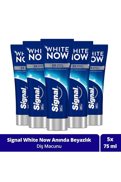 Signal White Now Whiteness Long Lasting Toothpaste - 75 ml X5