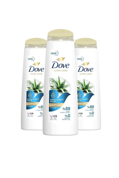 Dove Ultra Care Aloe Vera Hair Care Shampoo - Anti-Dandruff, 400 ml x3 Pieces