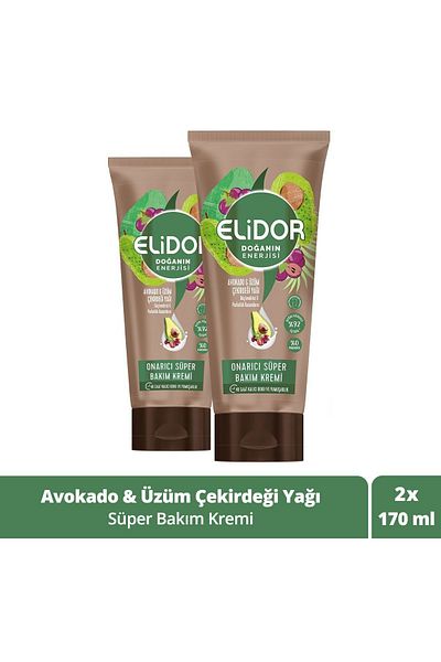 Elidor Energy of Nature Repair Super Hair Care Cream Avocado Grape Seed Oil 170 ml