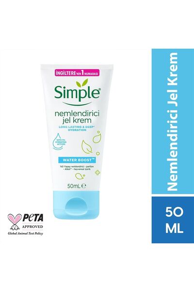 Simple Water Boost Nemlendirici Jel Krem Cilt Kuruluğuna Nazik Bir Dokunuş 50 ml