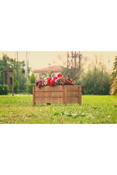 MANDU 64x23 Dekoratif Ahşap Saksı