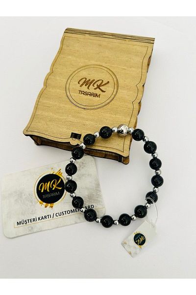 MK tasarım Real Star Stone Bracelet (FLOUR SMALL STONES IS HEMATITE STONES) Mk.020.018