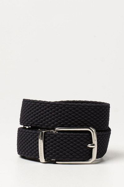 PAUL&SHARK Leather Cut Reversible Elastic Men's Belt