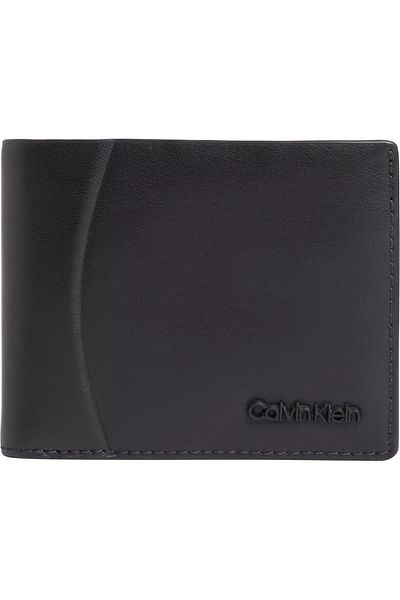 Calvin Klein Men's Brand Logo Leather Daily Use Black Wallet K50K511695-BEH