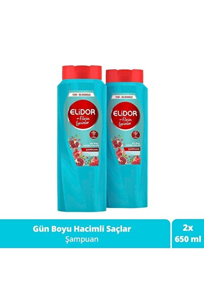 Elidor Gün Boyu Hacimli Saçlar Saç Bakım Şampuanı By Elvin Levinler 650 ml X2