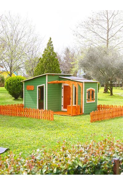 MANDU Ahşap 	Bahçeli Modern Playhouse (oyun evi)