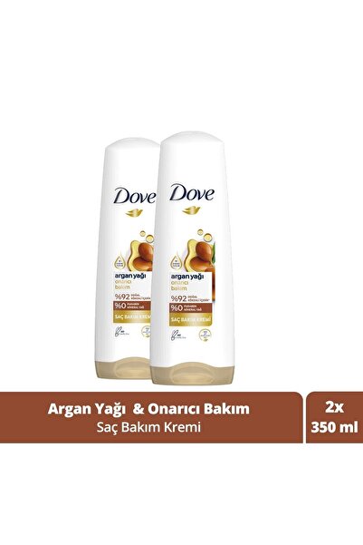Dove Ultra Care Saç Bakım Kremi Onarıcı Bakım Argan Yağı 350 ml X2 Adet