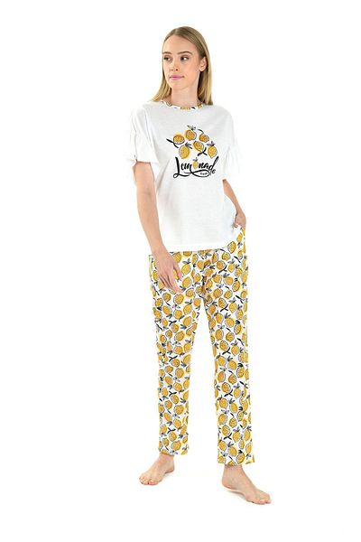 Yeni İnci LEMON PATTERNED WOMEN'S Pajama SET