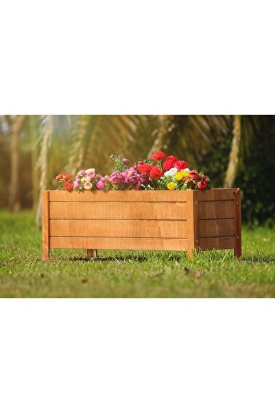 MANDU 84x36 Dekoratif Ahşap Saksı