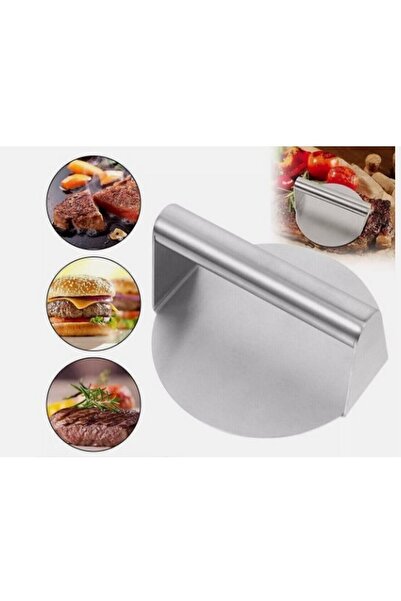 Nar kalıp Narkalıp Yuvarlak Paslanmaz Çelik Hamburger Et Pres Aparatı 14cm