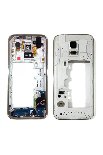 Samsung Teknonet Samsung Galaxy G800 S5 Mini Uyumlu Orta Kasa - Beyaz