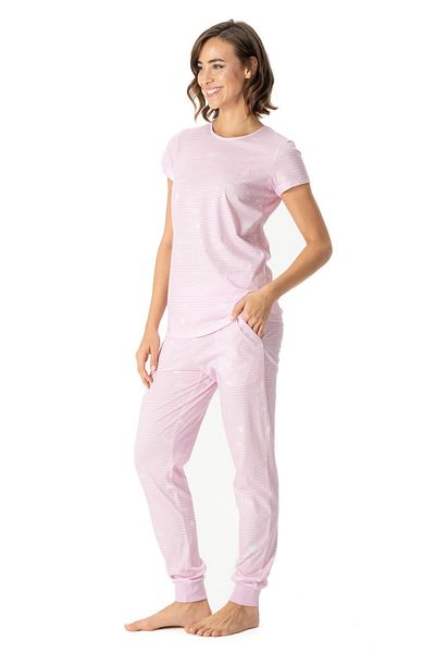 U.S. Polo Assn. BAZA. Polo Assn. Set de pijamale de vară cu buzunar subțire pentru femei, 100% bumbac