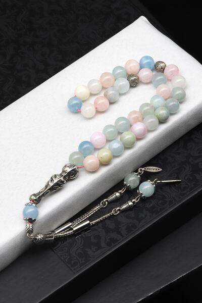 Alibaba Doğaltaş زبرجد - مورغانيت - مسبحة هيليودور من الحجر الطبيعي 8 مم قطع كروي