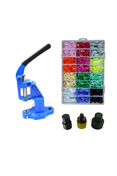 tuhafiyecimiz Tulumba Pres ve Plastik Çıtçıt Seti. (14mm Plastik T8 Çıtçıt Se...