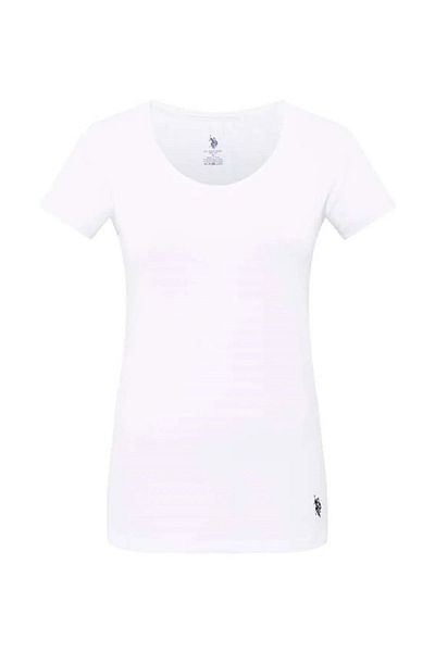 U.S. Polo Assn. Women's Deep Round Neck Short Sleeve Singlet