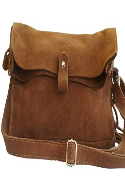 Dora Leather Crafts DİVA TABA SÜET OMUZ ÇANTASI