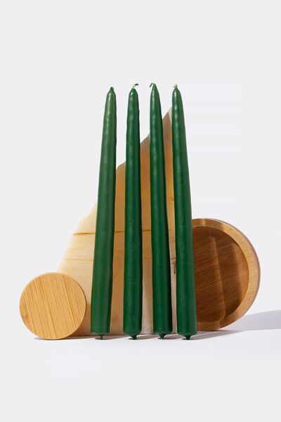 Gizemli Home Set Yeşil Şamdan Mumu 4 Lü