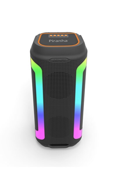Piranha 7897 Kablosuz Partybox Rgb Işıklı Bluetooth Tws Kule Hoparlör / 5 Farklı Işık Modu / Usb Disk Girişi