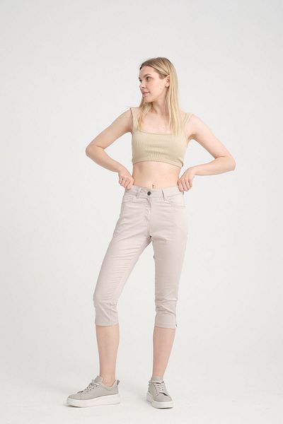Era Lisa Plus Size Gaberdine Capri - Σχισμές στα πόδια
