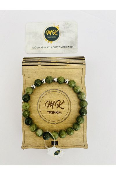 MK tasarım Real Jade Stone Bracelet MK.001.015
