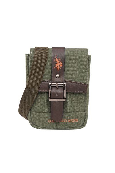 U.S. Polo Assn. US Polo Assn.24546 Canvas Shoulder Bag - Phone Holder Khaki