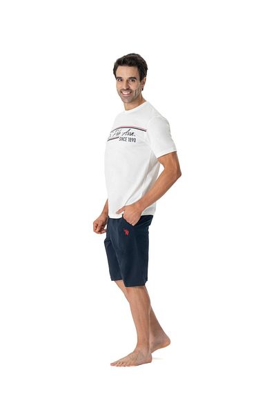 U.S. Polo Assn. U.S. Polo Assn.18761 Zero Collar Half Sleeve Shorts Set