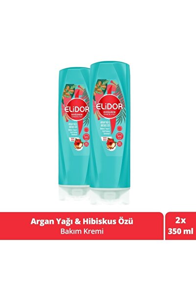 Elidor Doğanın Enerjisi Saç Bakım Kremi Argan Yağı Ve Hibiskus Özü 350 ml X2 ...