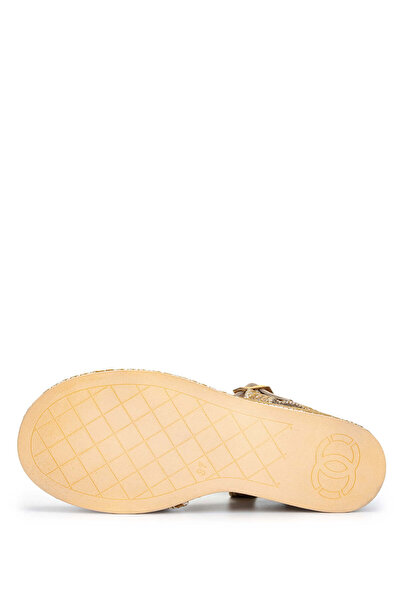 Tamer Tanca Beige Colored Women's Straw Heel Sandals