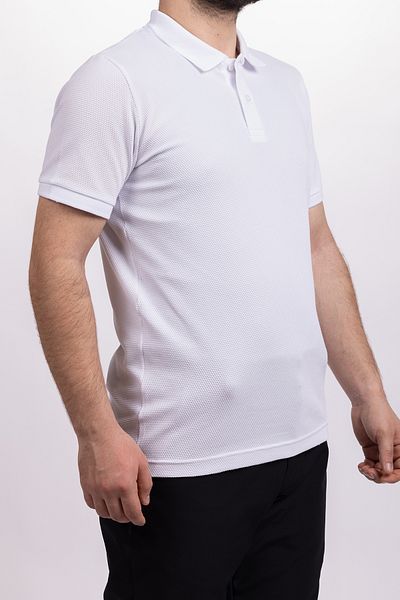 Huğlu Polo Neck Honeycomb Patterned T-Shirt