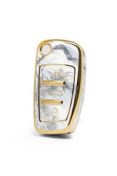 GMA KEYS For Audi A1 A3 8p 81 A4 A5 B6 B7 B8 A6 A7 C5 C6 4f Q3 Q5 Q7 Switchblade Marble Patterned Nano Key Case