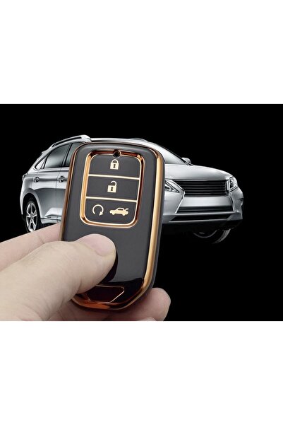 GMA KEYS Honda Crv Hrv Accord 3+1 Carcasa cheii cu butoane Negru Aur Aur Culoare