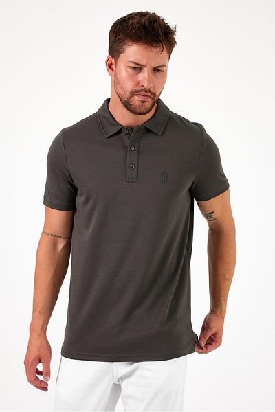 Five Pocket Men's Polo Neck Modal T-Shirt
