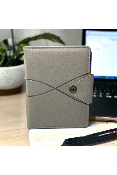 Kerem ofis Infinity Model Organizer Thermo Leather - Luxury Undated Timeless Notebook with Card Holder Compartment Mechanism