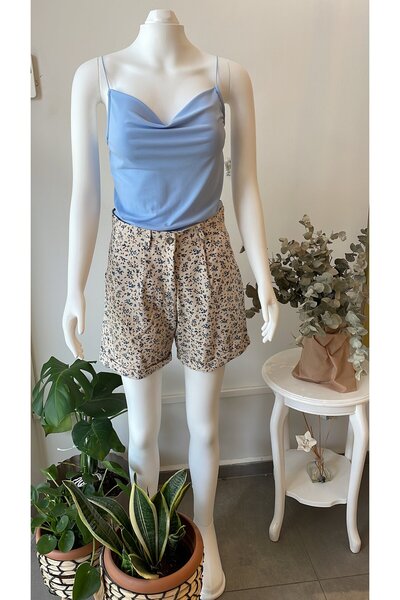 Butik Kadın, İnce Lastik Askılı, Sandy Kumaş, Degaje Yaka Atlet