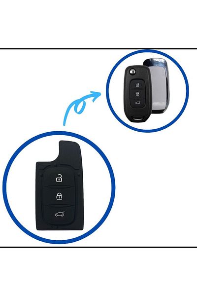 GMA KEYS Luxury Renault Megane 4 Plastic Keypad for Auto Control Container