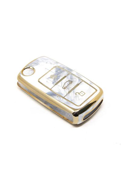 GMA KEYS Vw Tiguan Jetta Golf 5 Golf 6 Scirocco Polo Caddy Transporter Switchblade Marble Patterned Key Case