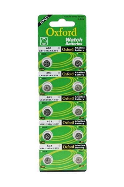 Powermaster Ag3 Lr41 384 L736 Alkaline Düğme Pil 1 Kart 10 Adet