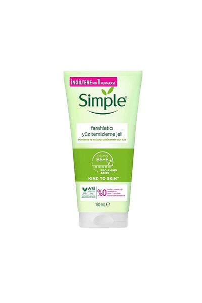 Simple Kind To Skin Refreshing Facial Cleansing Gel Vitamin B5 E Smooth and Healthy Skin 150 ml