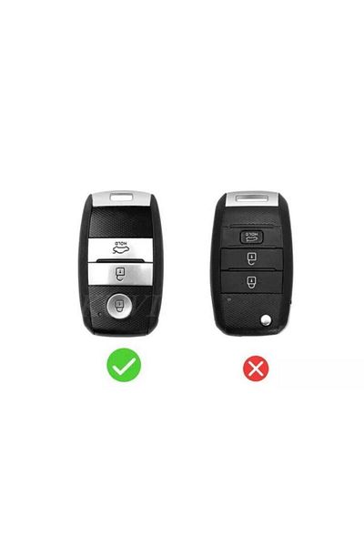 GMA KEYS Luxury Kia Rio Ceed Soul Sportage Sorento Picanto 3 Button Non-Waxed Nano Key Case White Gold Color