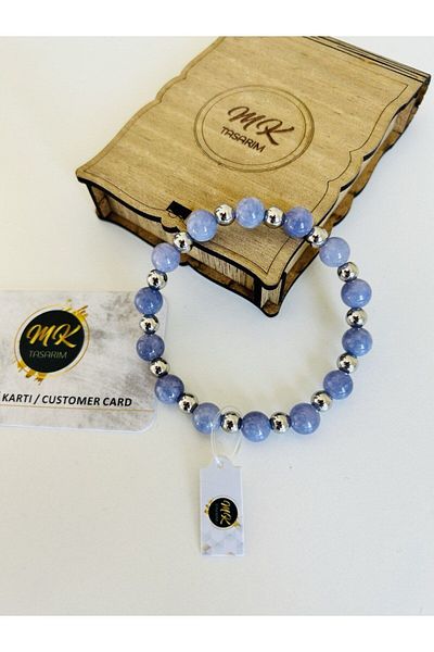 MK tasarım Real Purple Quartz Stone Bracelet Mk.016.007