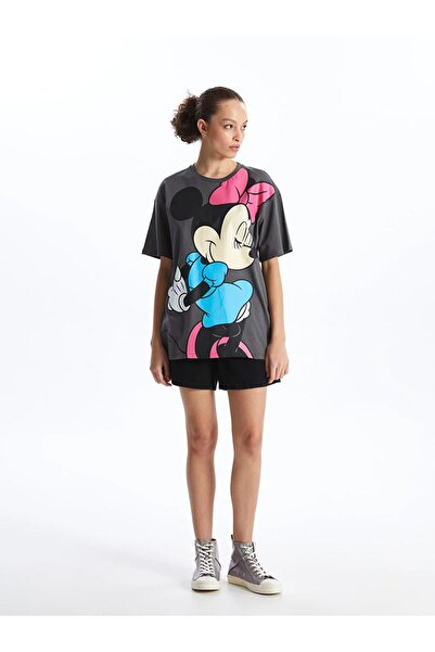 LC Waikiki XSIDE Crew Neck Minnie Mouse Printed Short Sleeve Women's T-Shirt