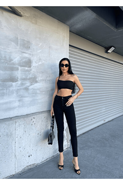 AREF JEANS Ψηλόμεση Mom Γυναικεία Slim Fit Jeans