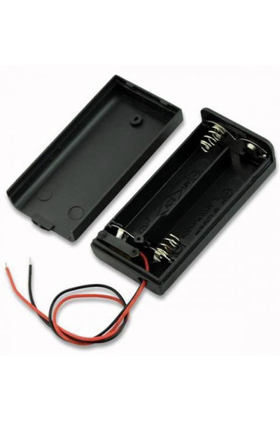 Genel Markalar İkili 2’li Kapaklı Anahtarlı Aa Pil Kutusu / Kablolu Aa Pil Yuvası / Kalem Pil Tutucu