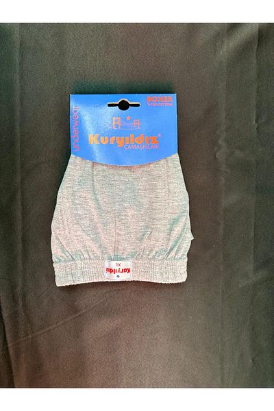 Kuryıldız Gray Colored Men's Spordon Boxers - Legs