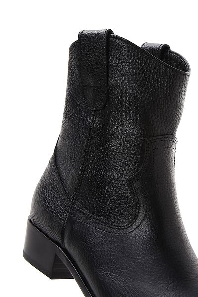 Derimod Black Leather Cowboy Boots - Women's 23wfd1503ft