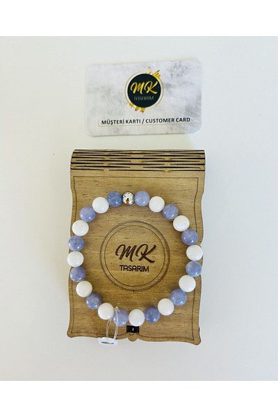MK tasarım PURPLE QUARTZ STONE BRACELET