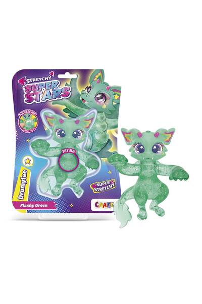 CRAZE Superstars Flashy Green Drumylee Stretch Figure