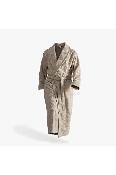 Green Black Ecocotton Anisa Beige - 100% bumbac XXL halat de baie pentru bărbați