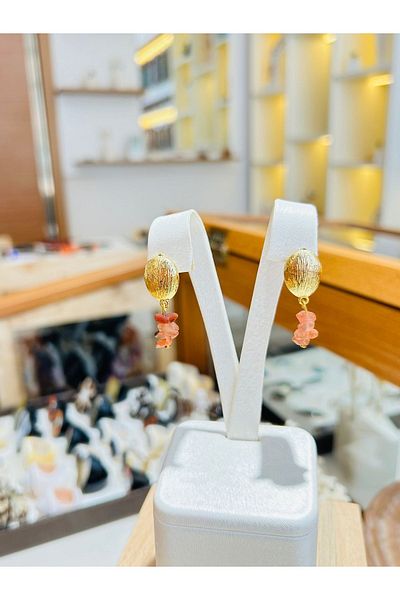 Luna Natural Stone Agate Earrings